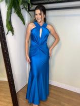Vestido longo azul tam M Maycloset
