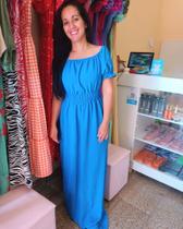 Vestido longo azul turquesa Vestido longo azul turquesa