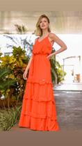 Vestido Longo Bababos Coral
