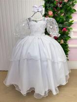 Vestido Longo Bella Child Eva Branco para Daminhas e Eventos Especiais Vestido Longo Bella Child Eva Branco para Daminhas e Eventos Especiais