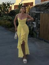 Vestido Longo Bodycon Sexy Sem Mangas Com Franjas E Decote Em Renda Transparente Para Festas Vestido Longo Bodycon Sexy Sem Mangas Com Franjas E Decote Em Renda Transparente Para Festas