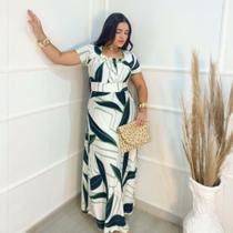 Vestido Longo Bolinhas Estampado Moda Evangélica Feminina