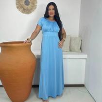 Vestido Longo Bolinhas Liso Moda Evangélica Feminina Vestido Longo Bolinhas Liso Moda Evangélica Feminina