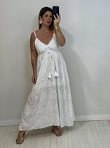 Vestido longo bordado branco (ar24-2693)