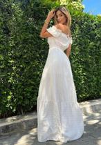 Vestido longo branco feminino no tamanho M