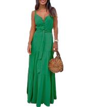 Vestido Longo Camadas 3 Marias Decote Casual Festa Casamento Convidada