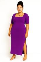 Vestido Longo Canelado com Fenda Lateral Feminino Tamanho Único e Plus Size (GGaoG3) Diversas Cores