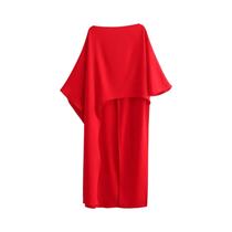 Vestido Longo Casual Elegante Estilo Capa Assimétrica Para Mulheres 2024