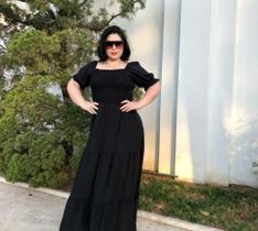Vestido Longo Ciganinha Lastex Plus Sizes G1/G2