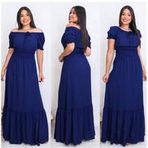 Vestido longo ciganinha/ vestido ombro a ombro/ lançamento casual