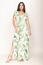 Vestido Longo CIPPÓO Aruã Estampa Ybyrá Verde Vestido Longo CIPPÓO Aruã Estampa Ybyrá Verde