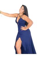 Vestido longo com abertura cor vermelha Vestido longo com abertura cor vermelha