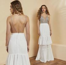Vestido Longo Com Bordados Vestido Longo Com Bordados