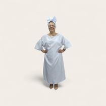 Vestido Longo com Pano de Cabeça Branco - Umbanda - Candomblé Vestido Longo com Pano de Cabeça Branco - Umbanda - Candomblé