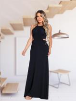 Vestido longo Costas Abertas Madrinha Casamento Blogueira Premium Moda Festa Elegante