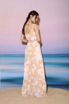 Vestido longo crepe estampado forrado vanibele Vestido longo crepe estampado forrado vanibele