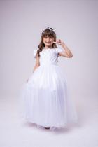 Vestido Longo Dama de Honra Branco Gabriela para Formatura Vestido Longo Dama de Honra Branco Gabriela para Formatura