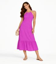 Vestido Longo De Alça E Recorte Maria Infinita Cor Roxo