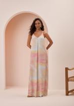 Vestido Longo De Alças Em Viscose Responsável LUNENDER C5083