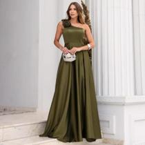 Vestido longo de festa alfaiataria para madrinha de casamento