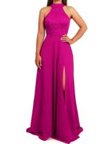 Vestido Longo de Festa Com Fenda na lateral Vestido Longo de Festa Com Fenda na lateral