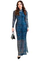 Vestido Longo de Festa de Tule Elegante