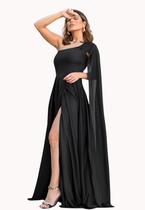 Vestido Longo De Festa Madrinha Fendas Capa Feminino Social
