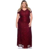 Vestido Longo De Festa Plus Size Aniversario Civil Batizado - Eduarda Moda Fashion