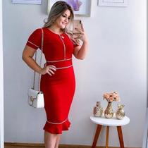 Vestido longo de malha tamanho único P ao GG