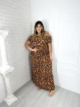 Vestido longo de onça