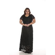 Vestido longo de renda PLUS SIZE roupa feminina tam 48 ao 54 cod 178/1