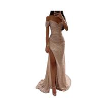 Vestido Longo De Verão Com Lantejoulas Para Mulheres, Cor Sólida, Elegante, Simples, Sexy, Casual Vestido Longo De Verão Com Lantejoulas Para Mulheres, Cor Sólida, Elegante, Simples, Sexy, Casual