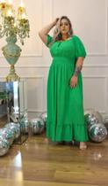 Vestido longo de viscose