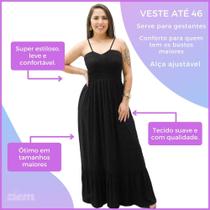 Vestido Longo Decotado Drapeado no Busto - ZIEM