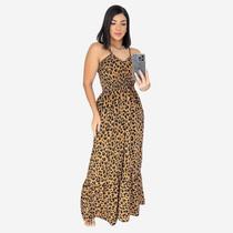 Vestido Longo Decotado Drapeado no Busto