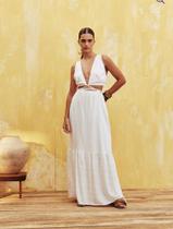 Vestido Longo Decote Cruzado