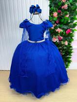Vestido Longo Diamante Azul Royal da Banana Club Vestido Longo Diamante Azul Royal da Banana Club
