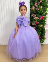 Vestido Longo Doce Elegancia Lilas Banana Club Formatura Festas Fardamento