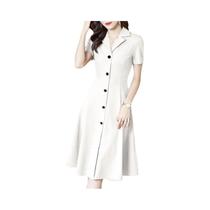 Vestido Longo Elegante Para Mulheres, Gola Coreana, Verão, Casual, Festa, Trabalho, Vestido De Verão Vestido Longo Elegante Para Mulheres, Gola Coreana, Verão, Casual, Festa, Trabalho, Vestido De Verão