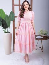 Vestido Longo Elegante Soltinho Verão de Festa Luxo Moderno