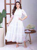 Vestido Longo Elegante Soltinho Verão de Festa Luxo Moderno