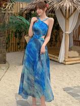 Vestido Longo Elegante Vintage Em Chiffon Boêmio Para Mulheres, Estampas Sexy De Verão, Roupas Vestido Longo Elegante Vintage Em Chiffon Boêmio Para Mulheres, Estampas Sexy De Verão, Roupas