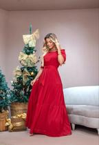 Vestido Longo em Crepe de Seda Porque Você Merece Brilhar!