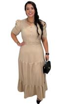 Vestido longo em crepe seda Vestido longo em crepe seda