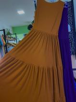 Vestido Longo em malha canelada Vestido Longo em malha canelada