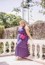 vestido longo em malha listrado g2 vestido longo em malha listrado g2