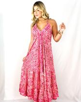 Vestido Longo em Seda Festejando