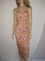 Vestido longo em viscolycra estampado floral (Tam: P/M) Vestido longo em viscolycra estampado floral (Tam: P/M)