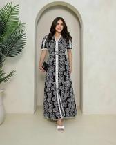 Vestido Longo, em Voal Bordado, Aplique Entremeios Corpo e Manga, Acompanha Forro, Kauly BM1332 Vestido Longo, em Voal Bordado, Aplique Entremeios Corpo e Manga, Acompanha Forro, Kauly BM1332