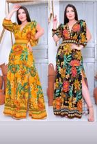 Vestido longo estampa floral